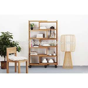 Chinese style furniture antique solid wood natural big bookcase