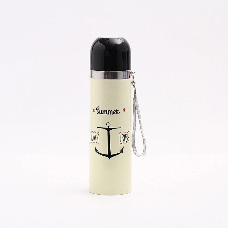 500 ml Cartoon Vacuum Cup Customized Logo Vacuum Flask Stainless Steel Travel Cup Hot Water Bottle for Students