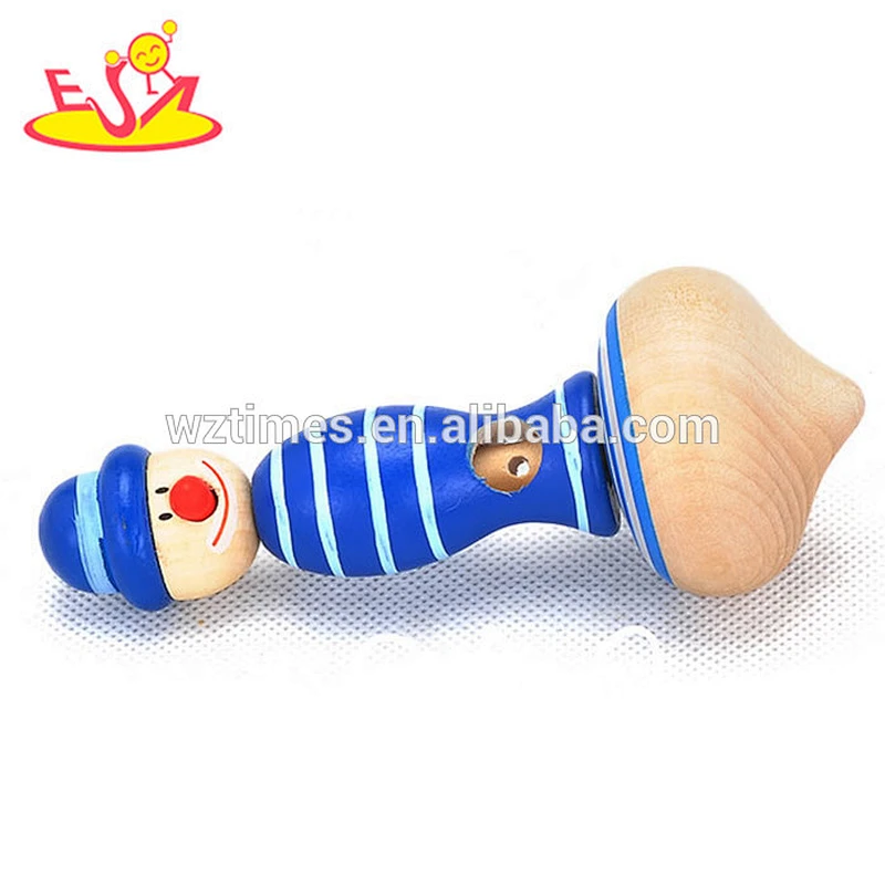 wholesale intelligent wooden toy spinning top for children W01B022