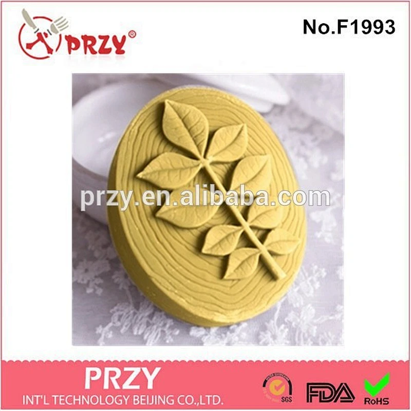 leaves oval shape silicone Soap Mold