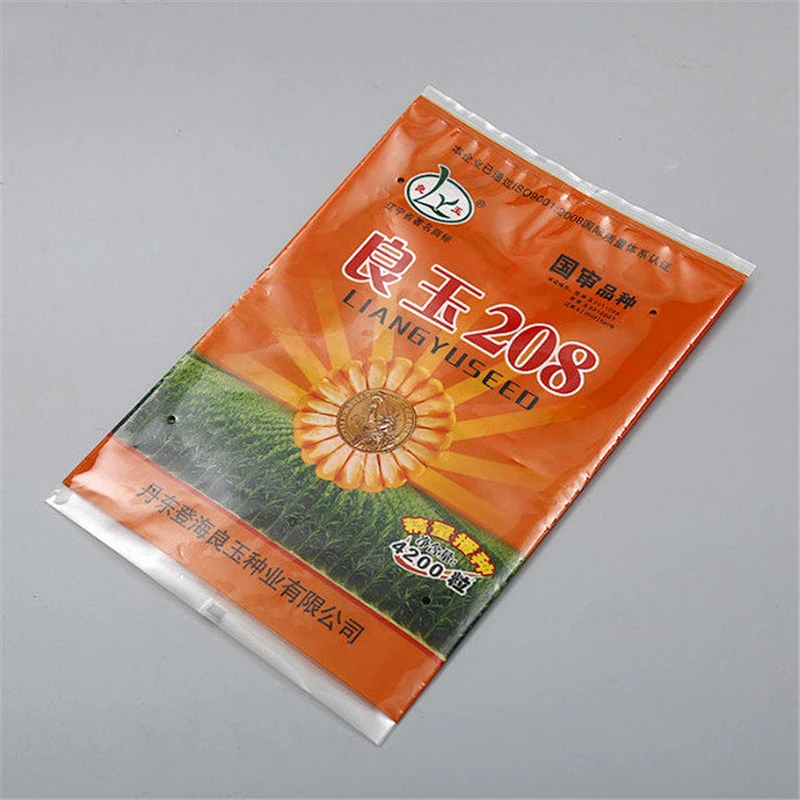 Economical custom design corn seed printable plastic packing bag