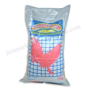 100% virgin transparent plastic laminated 25kg pp woven feed packaging for grain,silo,animal food