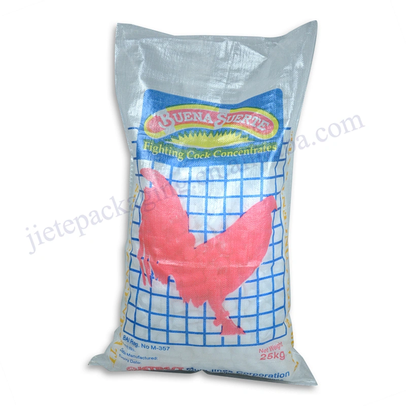 100% virgin transparent plastic laminated 25kg pp woven feed packaging for grain,silo,animal food
