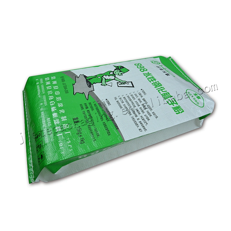 Customized 15kg white plastic gravure printing bopp laminated pp woven dry mortar bag for cement,wall putty powder,tile adhesive