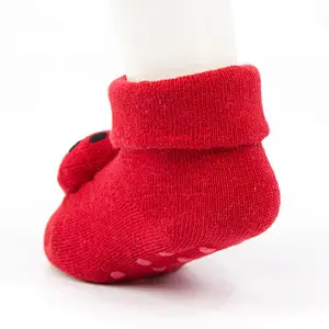 Oem Custom newborn cotton ankle socks non slip infant rubber sole toddler Socks baby cute kids