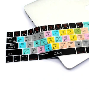 Waterproof custom silicone keyboard cover Ado be Illustrator AI Shortcuts Silicone Keyboard Protector For mac pro with touch bar