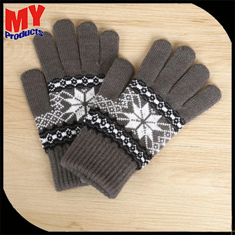 Ordinary keep warm snowflake striped gloves