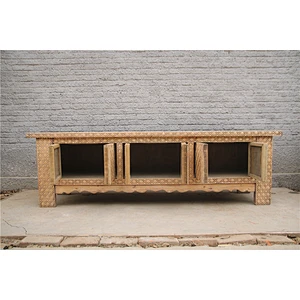 2017 Chinese carving Xinjiang antique TV cabinet sideboard