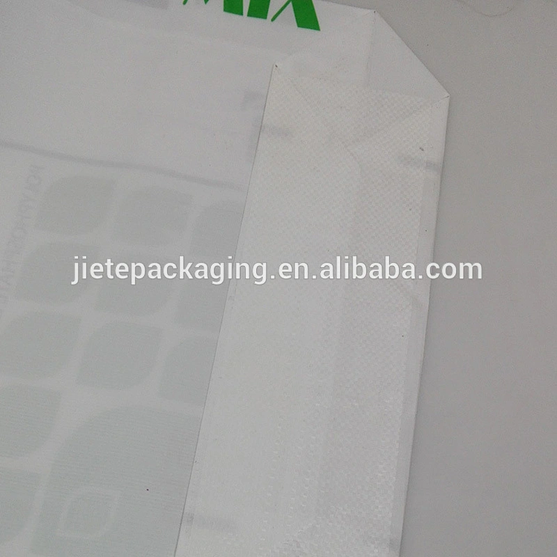 25kg square bottom opp laminated and printed pp woven fertilizer blank bag