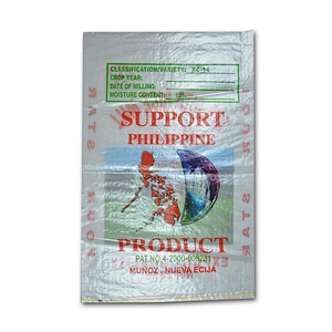Custom wholesale 25kg transparent white plastic printed pp woven bag