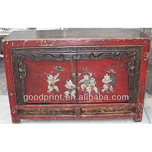 Chinese Antique Furniture Hand Painted mongolia piece