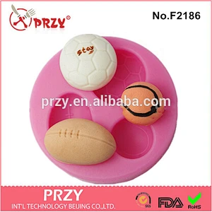 F2186 przy gum paste ball shape silicone cake mold