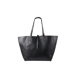 PU Leather Bag Customized Design Made Handbag Black Plain Tote Bag