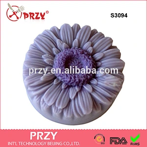 S3094 Hot sale promotional unique design Daisy Flower Silicone Soap Mold
