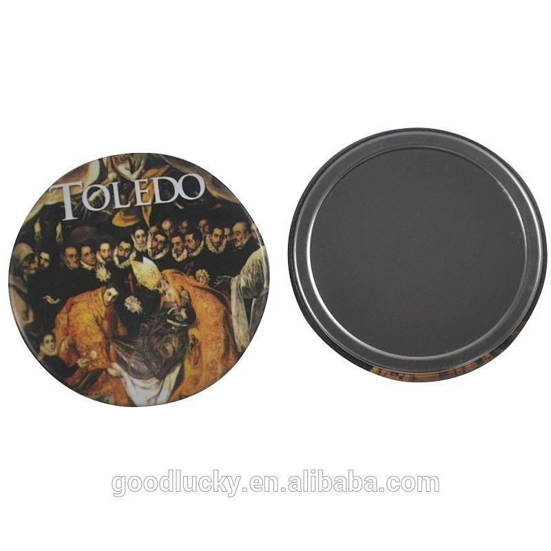 Promotional gifts round mini makeup glass mirror with OEM logo