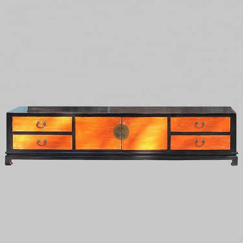 oriental solid wood pine tv console furniture