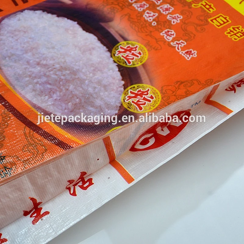 China 100% virgin material pp woven plastic grain rice bag 50kg