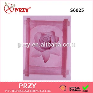 S6025 rose series decorative handmade silicone soap mold