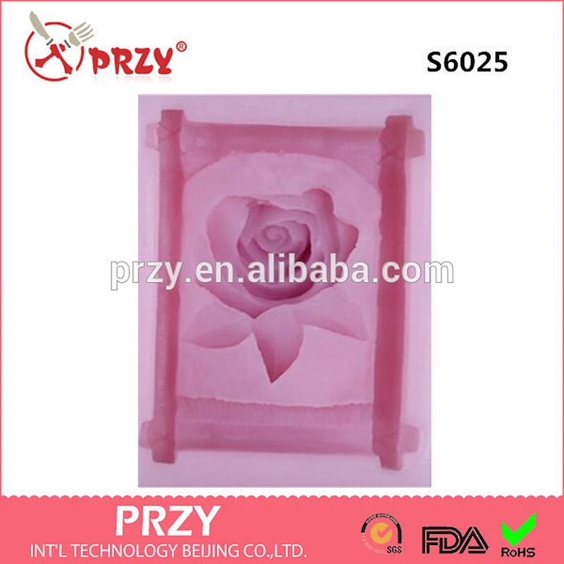 S6025 rose series decorative handmade silicone soap mold