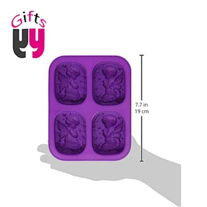 4 rectangle square soap DIY Four square silicone handmade soap mold