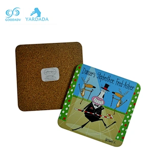 Custom design MDF cork backed coasters