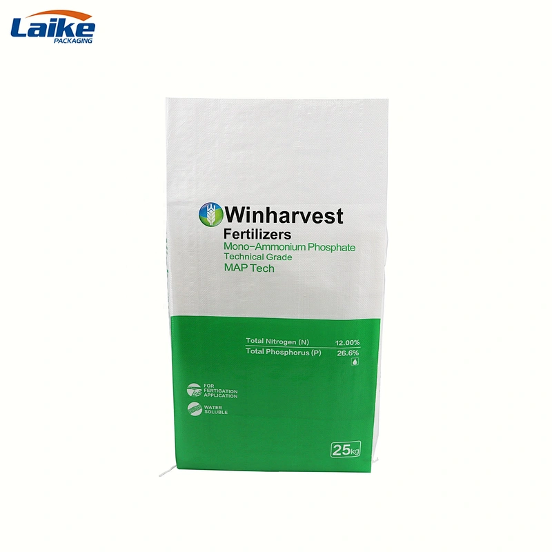 Recyclable offset printing 25kg dimension pp woven fertilizer bag