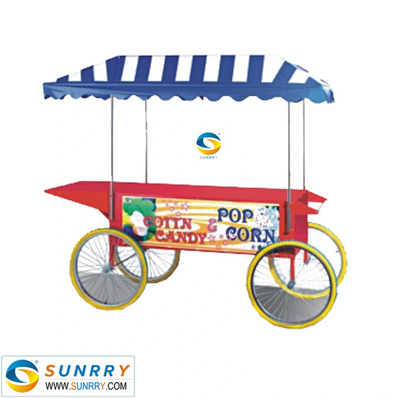 2018 automatic flat top electric big sweet popcorn machine with wheels