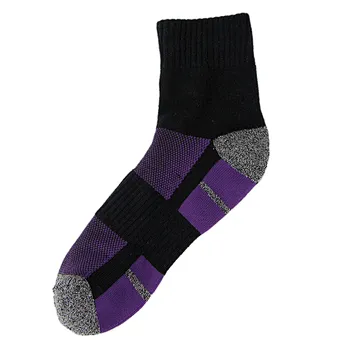 cotton free terry jacquard non slip sport socks