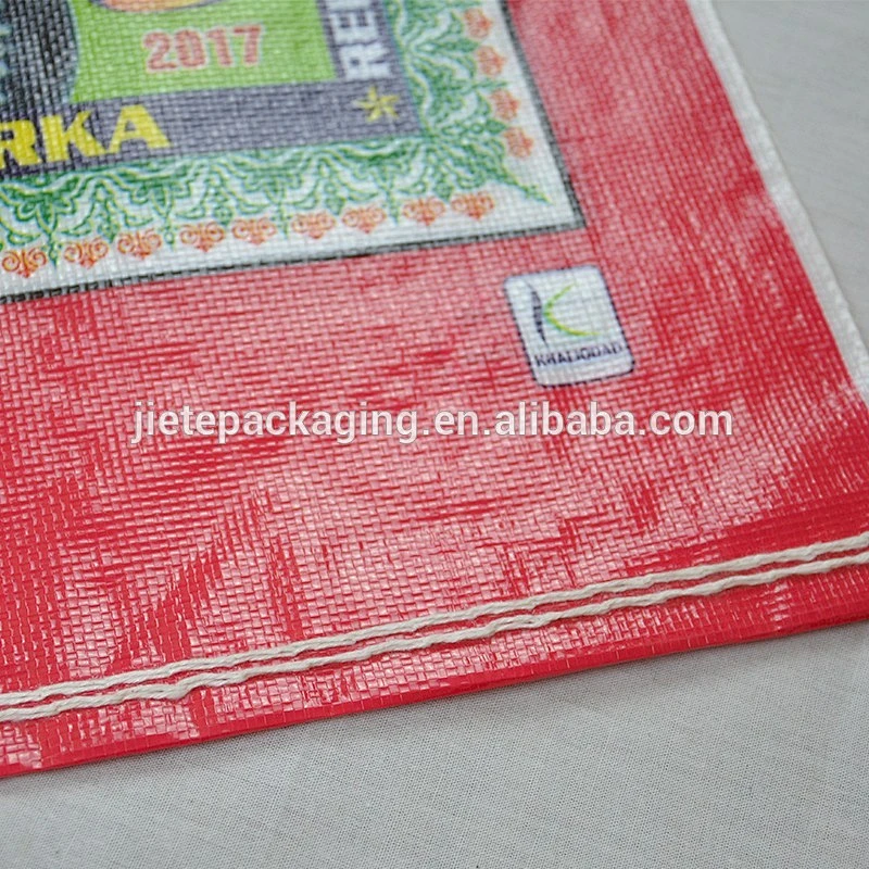 rice, maize flour, sugar pp woven packaging bag with printing and BOPP film lamination 10kg 25kg