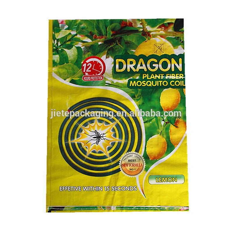 Customized moisture proof mosquito coil for plastic bags pp woven packing bag