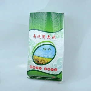 100% virgin polypropylene transparent recyclable with bopp film laminated pp woven rice bag 25kg
