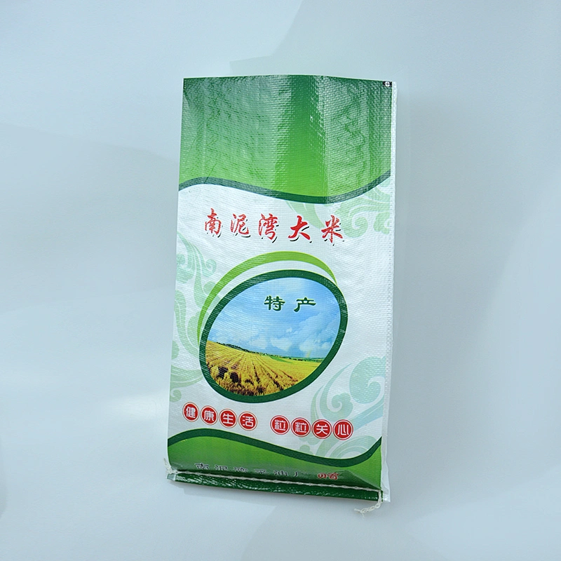 100% virgin polypropylene transparent recyclable with bopp film laminated pp woven rice bag 25kg