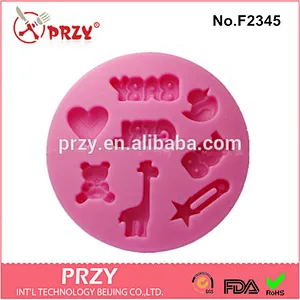 F2345 silicone cupcake fondant baby shape mold