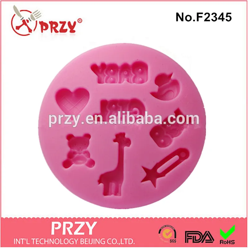 F2345 silicone cupcake fondant baby shape mold