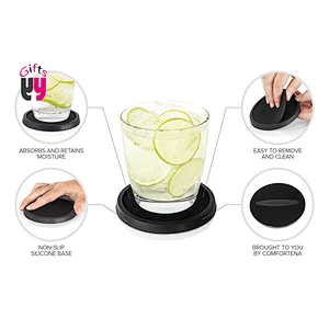 Non-Slip Texture Soft Feeling silicone Cup mat round silicon coaster