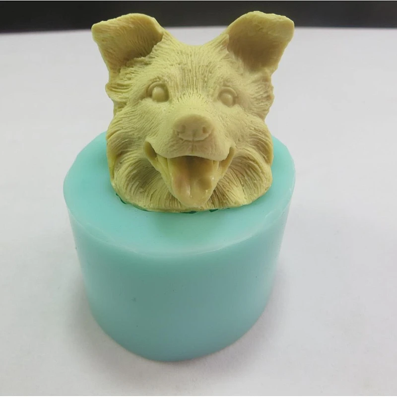 DW0004 Dog Head Silicone Soap Mold 3d handmade silicone mold PRZY