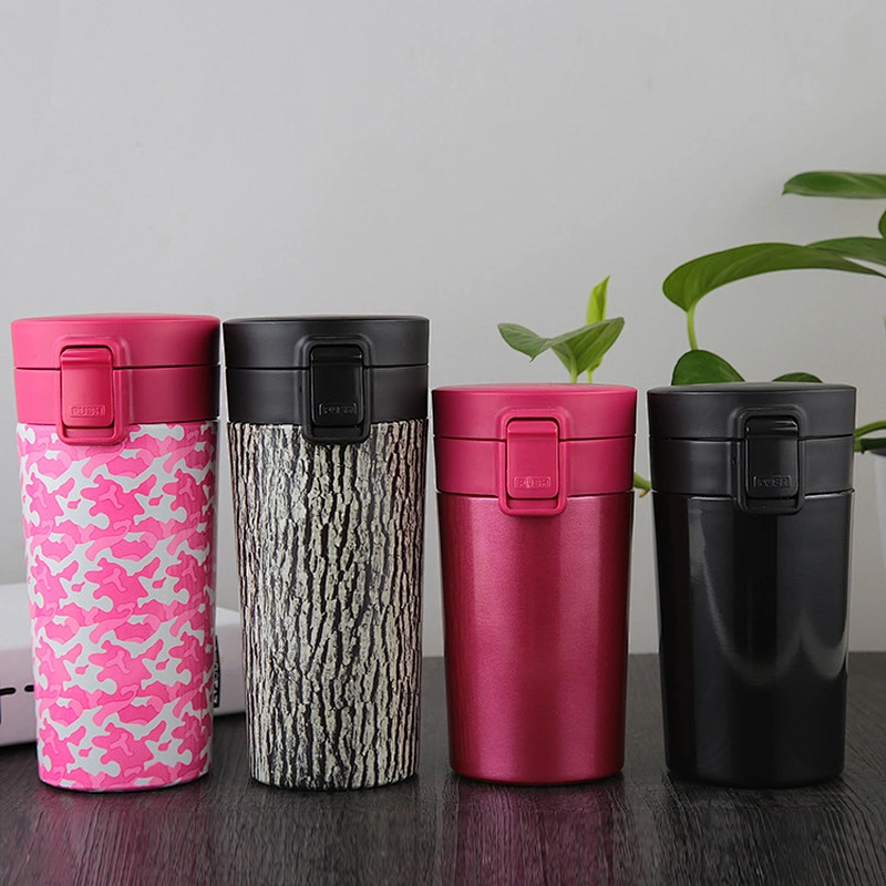 Creative Vacuum Insulated Vacuum Coffee Cup Customized Logo Colorful Vacuum Flask Double Wall Portable Cup for Coffee