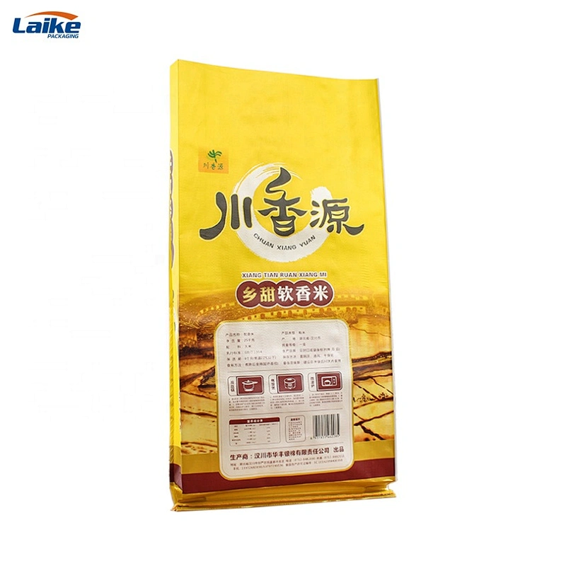 Bopp laminated 10kg rice packing bag, 50kg plastic rice bag for sale, pp woven laminated bag rice