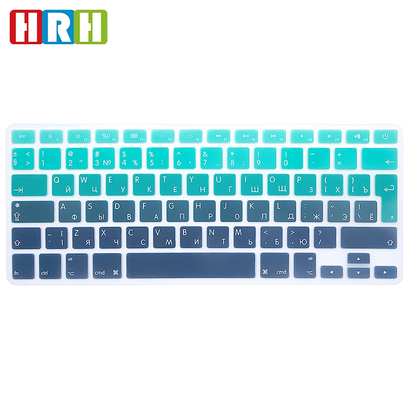 Hot Ombre Design Russian Silicone Computer Keyboard Dust Cover  for Macbook Pro 13/15