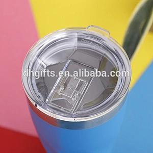 304 Stainless Steel Vacuum Flask 16 oz Wholesale Vacuum Cup Water Bottle with Transparent Lid for Car Use