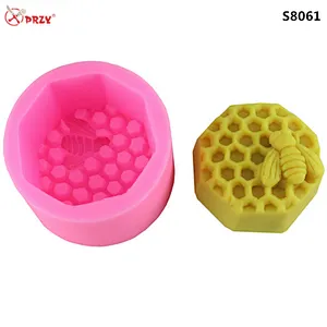 DIY Three-dimensional Bee Honeycomb silicone Fondant cake Mold handmade Silicone Soap Molds