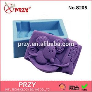 s205 przy mouse shaped silicone animal soap mold