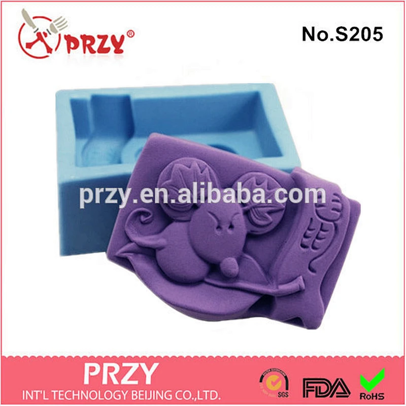 s205 przy mouse shaped silicone animal soap mold