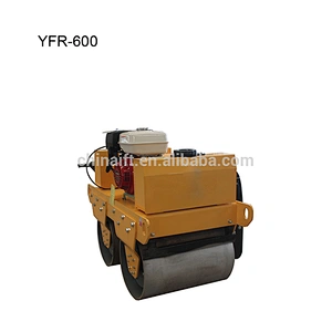 Steel Pedestrian 550kg Smooth Mini Hand Guided Vibratory Roller YFR-S600