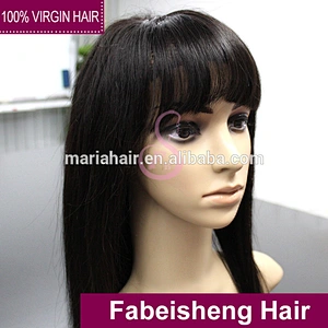 100% virgin human hair front lace wigs and full lace wigs with bangs ,human hair extensions