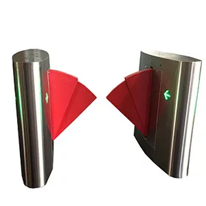 High Quality Turnstile Intelligent Pedestrian Security QR Code Flap Barrier for Metro Station