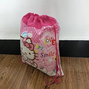 Custom pink hello kityy bags Used for shopping