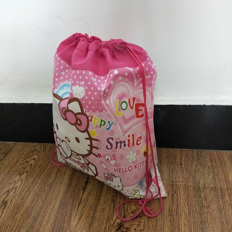 Custom pink hello kityy bags Used for shopping