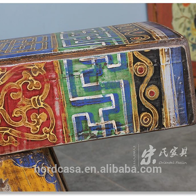 hand painting chinese antique style garden bench