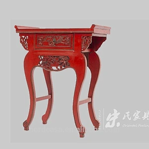 chinese antique one drawer hand carved altar table